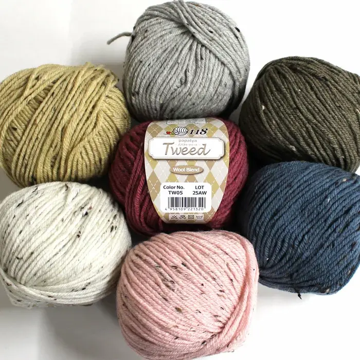 パパチャツイード ウールブレンド Papatya Tweed Wool Blend 毛糸